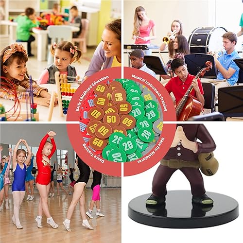 Miniatura 5 de Juego de 100 fichas de póquer  Monedas circulares de plástico de 1.58 pulgadas para juegos y contar, 0.16 oz cada una, accesorios perfectos para el