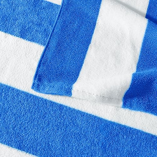 Miniatura 6 de Exclusivo Mezcla Paquete de 4 toallas de playa grandes para niños y adultos, juego de toallas de playa de microfibra a rayas para piscina (rosa, 30