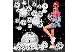 20 Pcs Hanging Mirror Disco Ball Ornaments