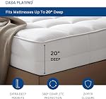 Casa Platino King Mattress Pad – 600 GSM Quilted 3-in-1 Waterproof Mattress Topper & Zippered Encasement Cover – Deep Pocket Fits 10"-18" – Leak-Proof, Hypoallergenic & Breathable Protector