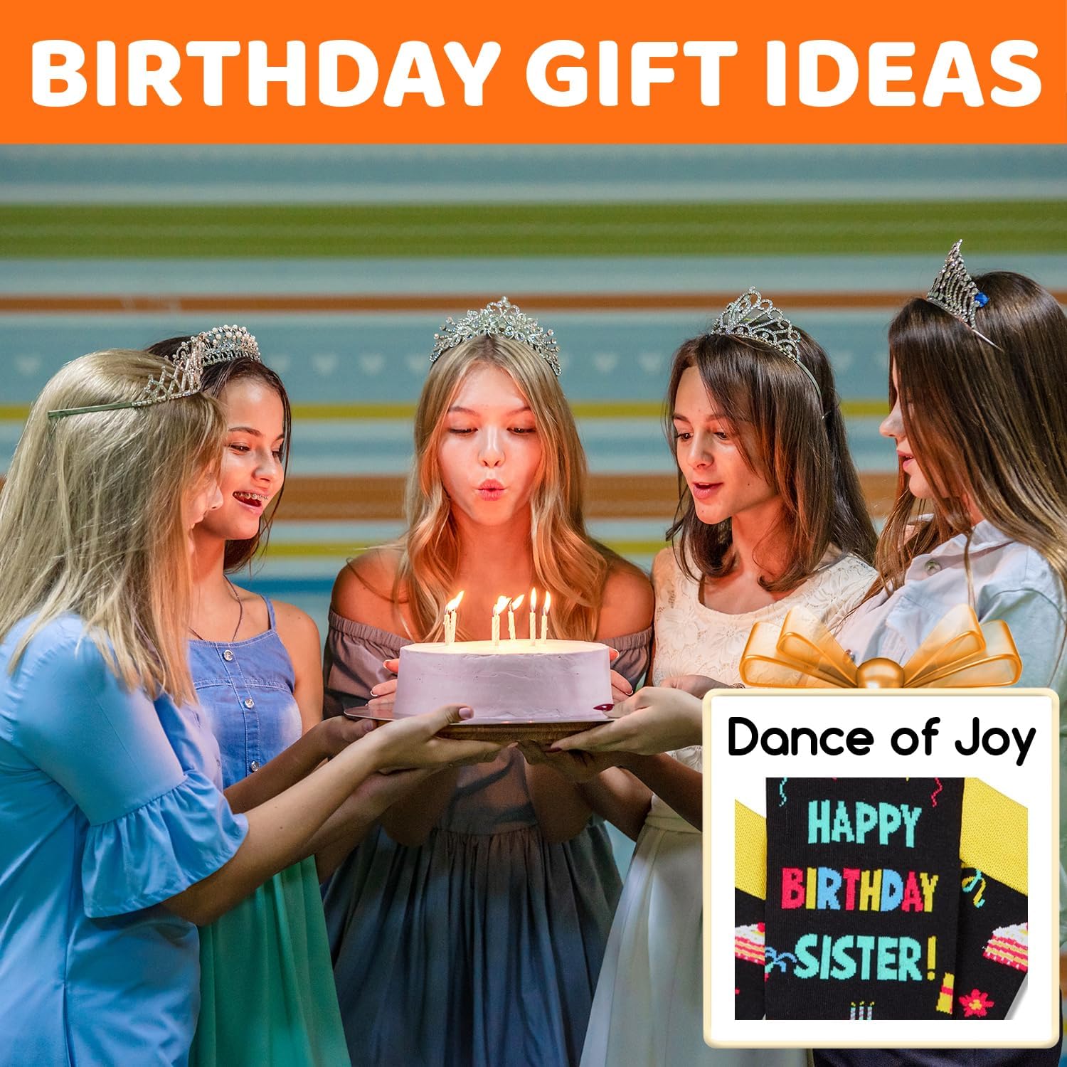 HAPPYPOP Birthday Socks for Women - Gifts for Sister Cousin Niece Aunt Grandma Mom - Image 5