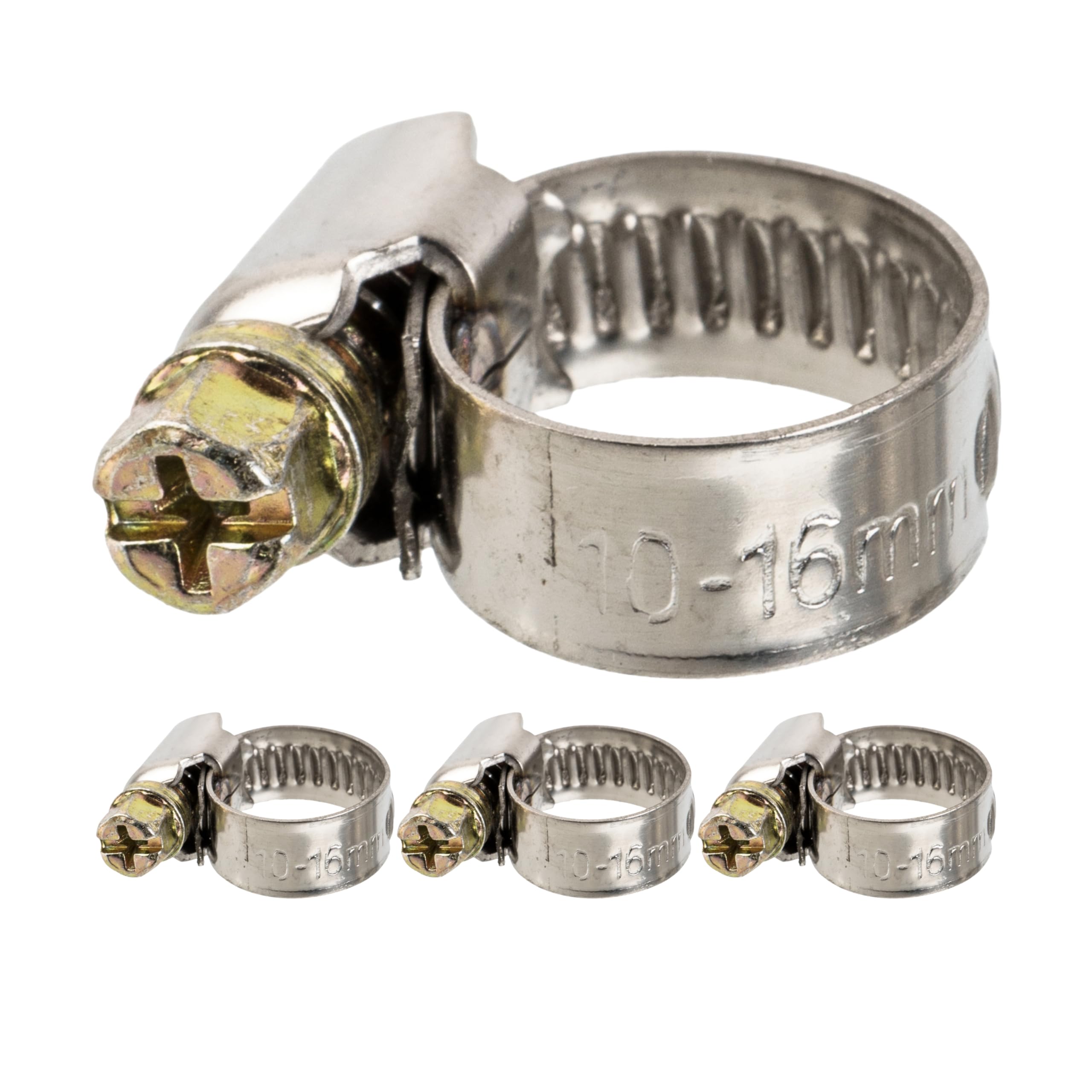 15 pezzi Set di fascette stringitubo regolabili in acciaio inox, 32 – 50 mm, set di morsetti per tubi domestici, tubo dell'acqua, lavatrice, veicolo