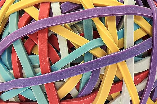 Miniatura 2 de Mikily's Pelota de bandas de goma de 5 colores para suministros de oficina de 0.33 libras