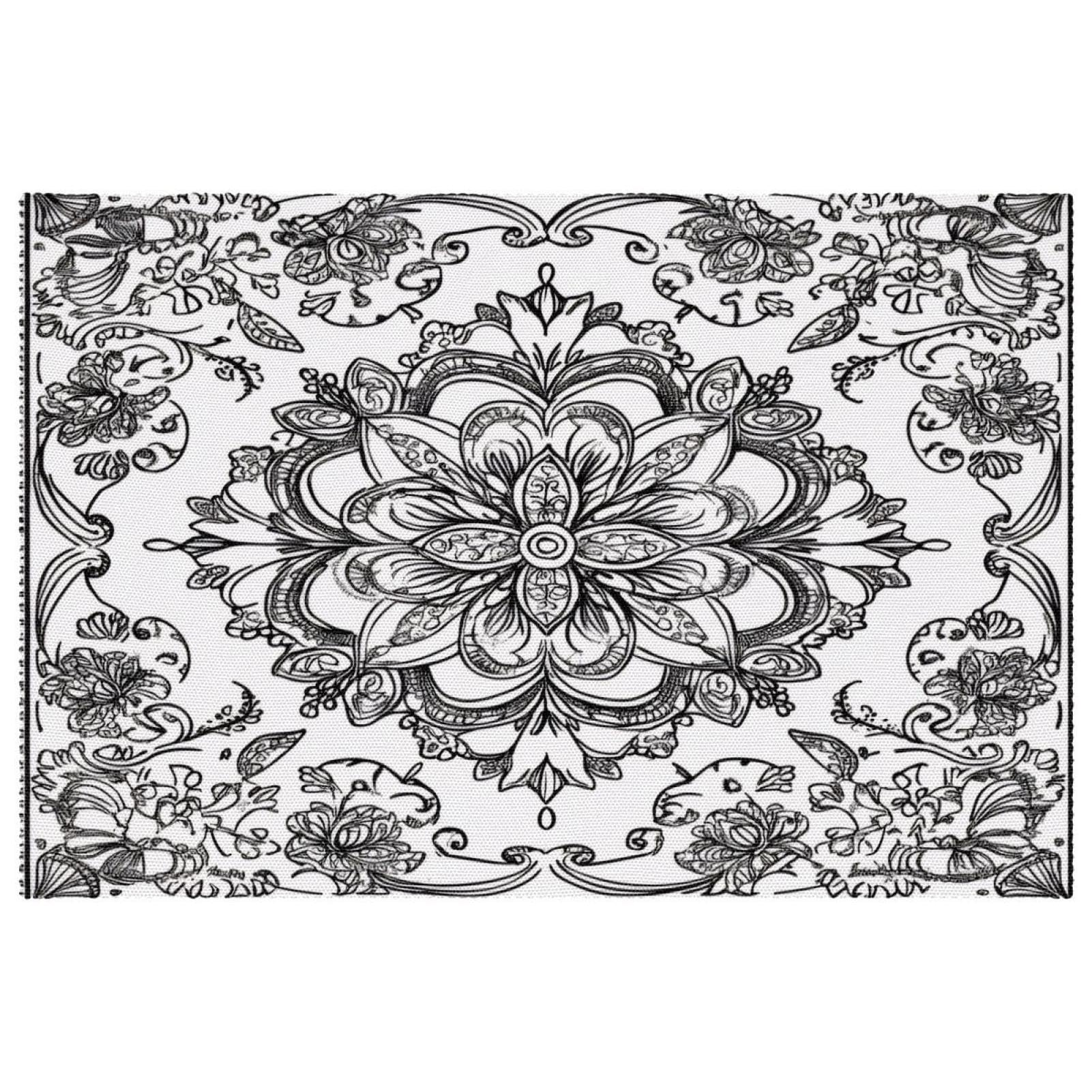 Set de table bohème pour repas de salle à manger lot de 6 motifs mandala ethniques