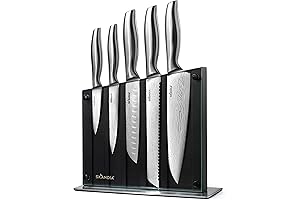 Skandia Reflections Glass Block Knife Set - Aesthetic Kitchen Addition
