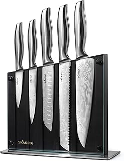 Skandia Reflections 6 Piece Glass Block Knife Set