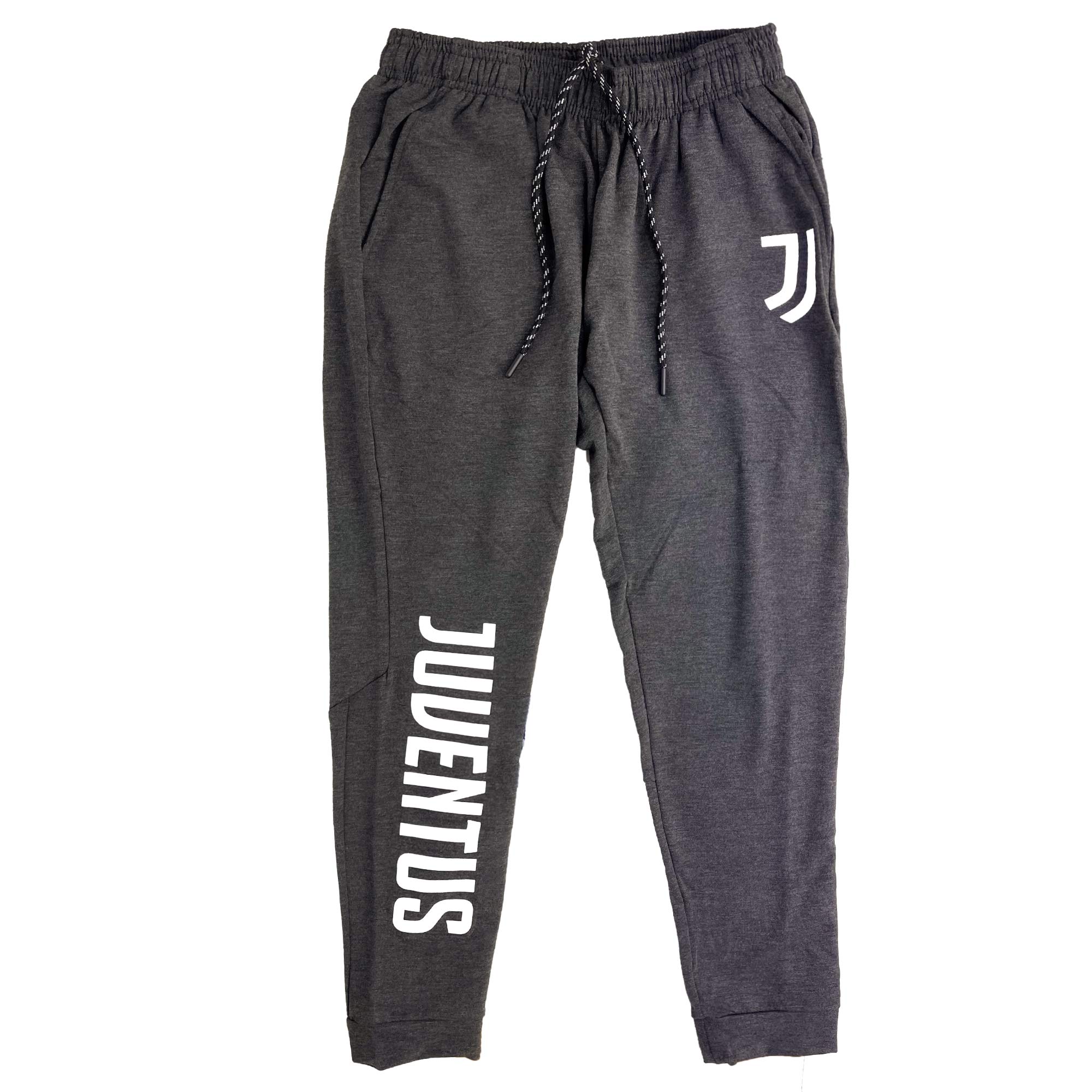 Icon Sports Compatible with Juventus Boys' Soccer Jogger Sweatpants Whit Pockets (Youth Sizes) Juventus Licensed Product (Youth X-Large) Gray