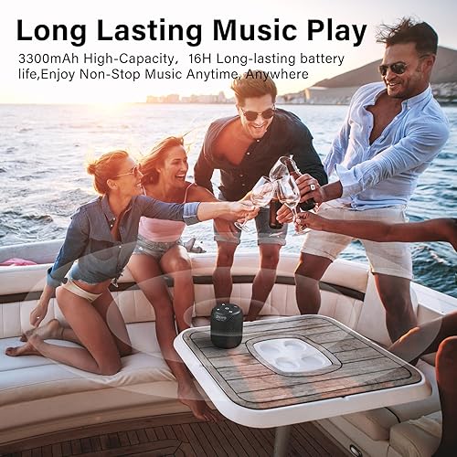 Miniatura 6 de OHAYO Altavoz Bluetooth portátil, altavoces impermeables IPX7, sonido estéreo fuerte de 15 W, V5.3 inalámbrico, tarjeta AUX y TF, TWS, micrófono