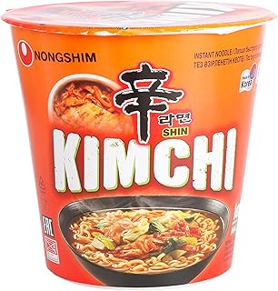 Shin Kimchi Instant Vegetarian Noodle Cup, 2.65 Oz / 75 G
