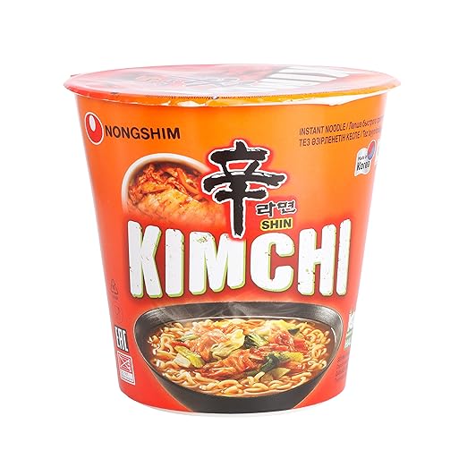 Nongshim Shin Kimchi Instant Noodle Cup, 2.65 oz / 75 g