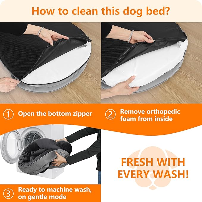 Cama Ortopédica para Perros Grandes con Espuma Viscoelástica, Impermeable y Lavable miniatura 7