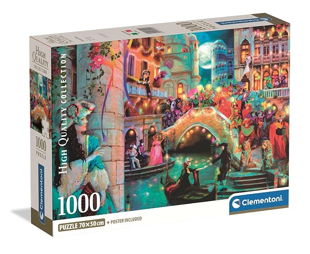 Clementoni - Puzzle Adulto 1000 Piezas Collection Carnival Moon Compact Box, 39990