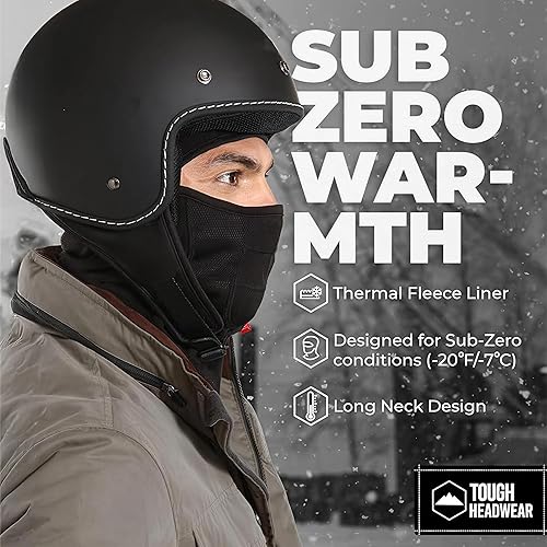 Miniatura 4 de Tough Headwear Máscara de esquí para mujeres y hombres – Pasamontañas – Cubierta térmica de invierno Shiesty – Equipo de clima frío para esquí