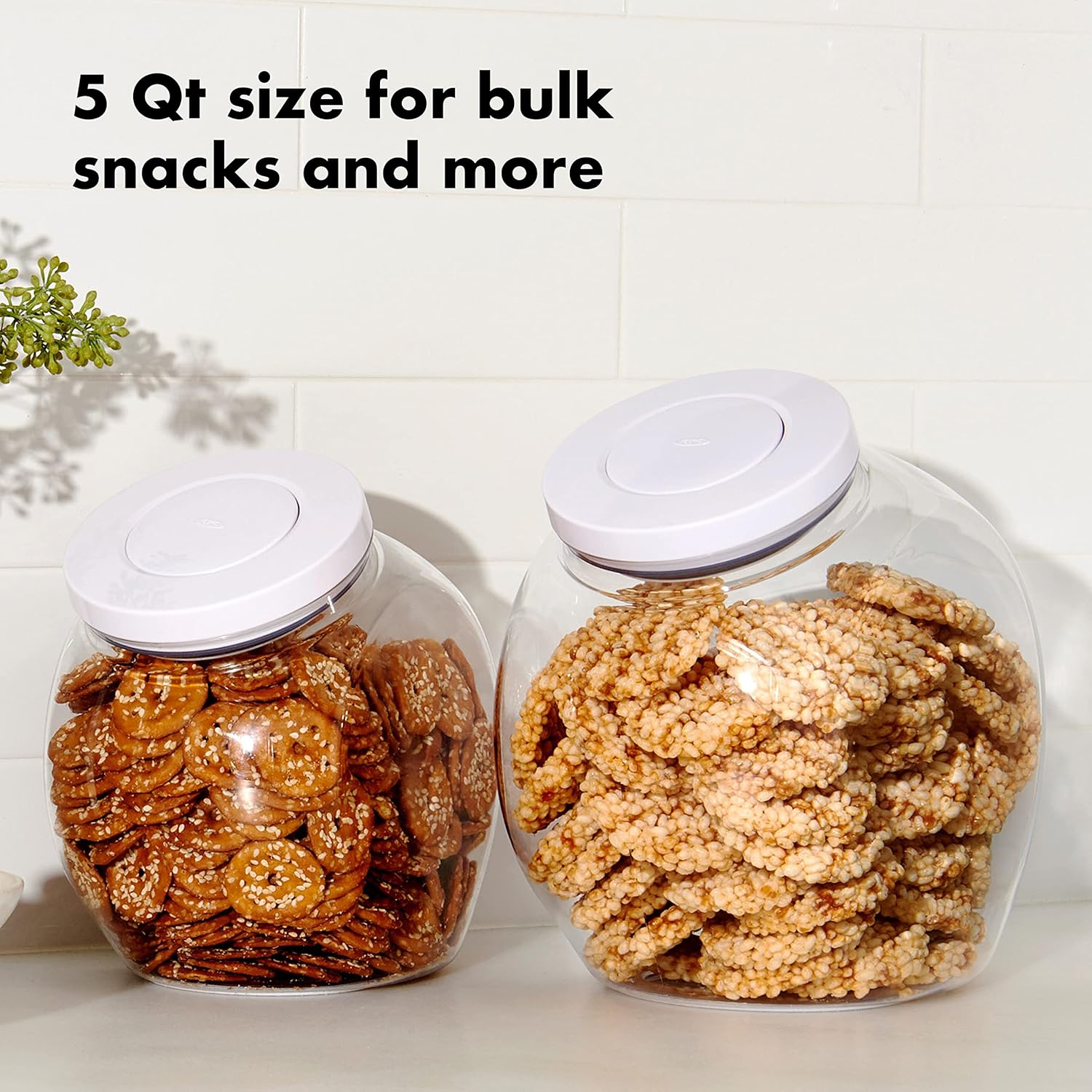 OXO Good Grips 5.0 Qt POP Large Cookie Jar - Airtight Food Storage- for Cookies and More (Pack of 4)