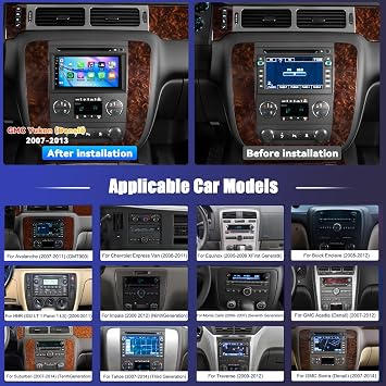 UNITOPSCI Android 15 Car Stereo for Chevrolet Silverado GMC Sierra Yukon 2007-2013, 7 WiFi+GPS Head Unit,Wireless A-pple CarPlay Android Auto,4-Core 64G EQ, Bluetooth, FM/RDS Backup Cam SWC+ Canbus