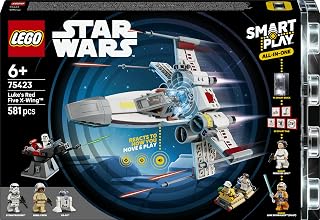 LEGO Star Wars SMART Play: Luke’s Red Five X-Wing Interactive Building Toy - All-In-One Set - Reacts to How You Move and P...