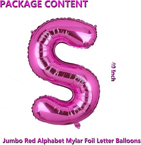 Miniatura 2 de Globos de letras de helio de aluminio del alfabeto rosa jumbo de 40 pulgadas, para despedida de soltera, aniversario, celebración, graduación,