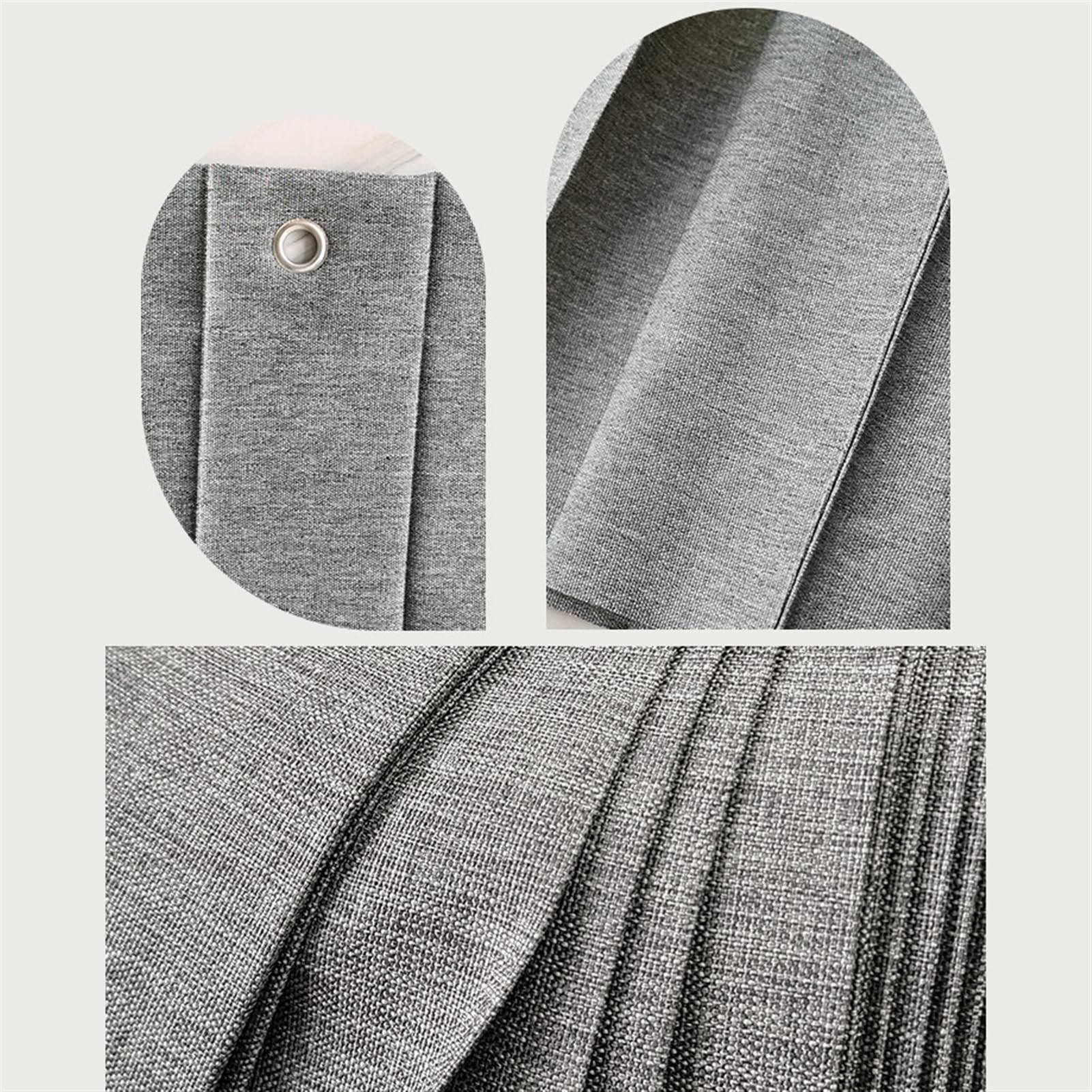 Haoyunll Opvouwbaar waterdicht douchegordijn met haak, geen voering nodig, dikke stoffen douchegordijn, magnetische Acordion douchegordijnen voor badkamer, beige, 150 x 180 cm