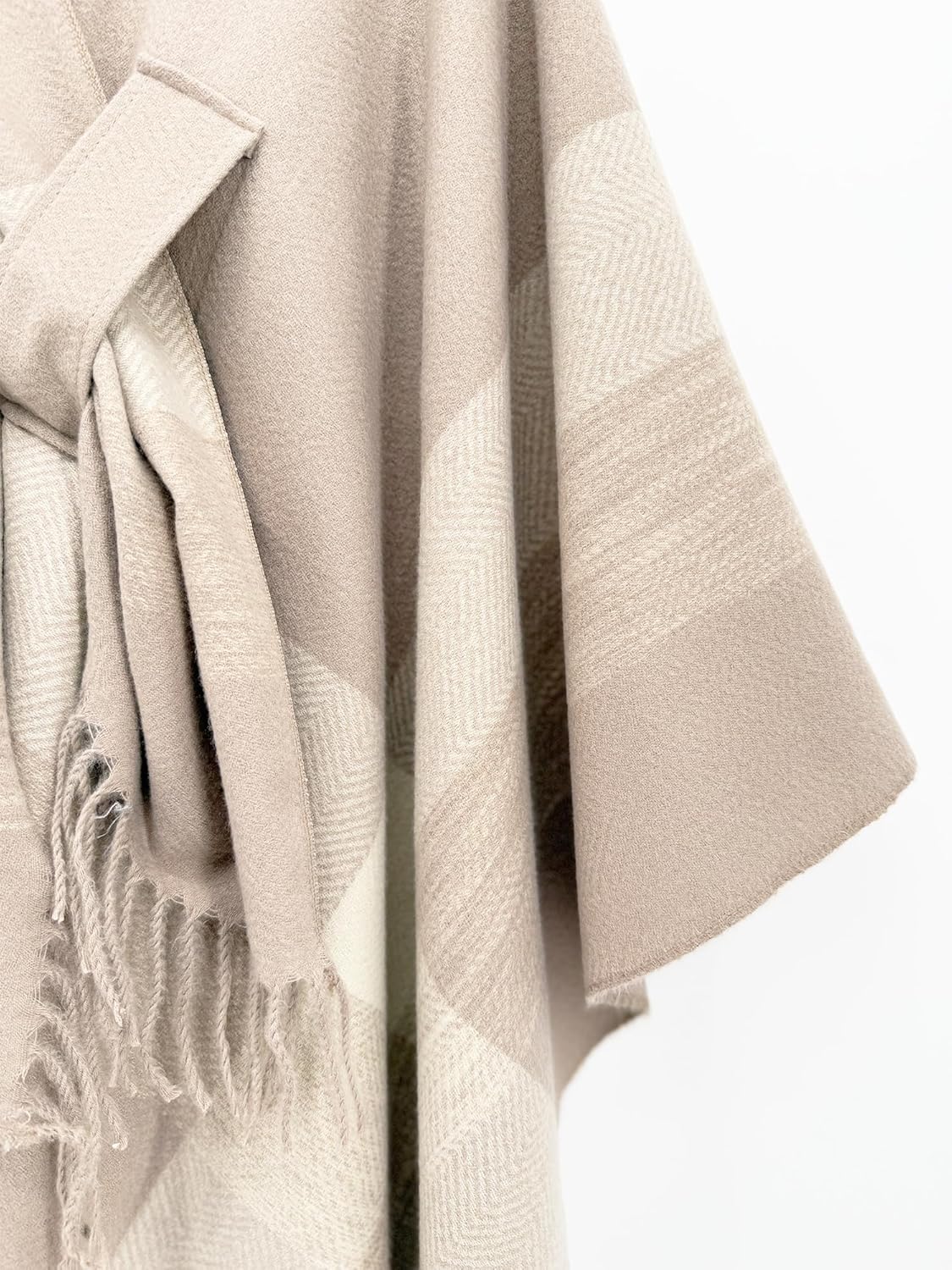 Women's Elegant Shawl Wraps, Soft Open Front Poncho Cape, Reversible Casual Cardigan Shawls for Gift Travel - Image 4