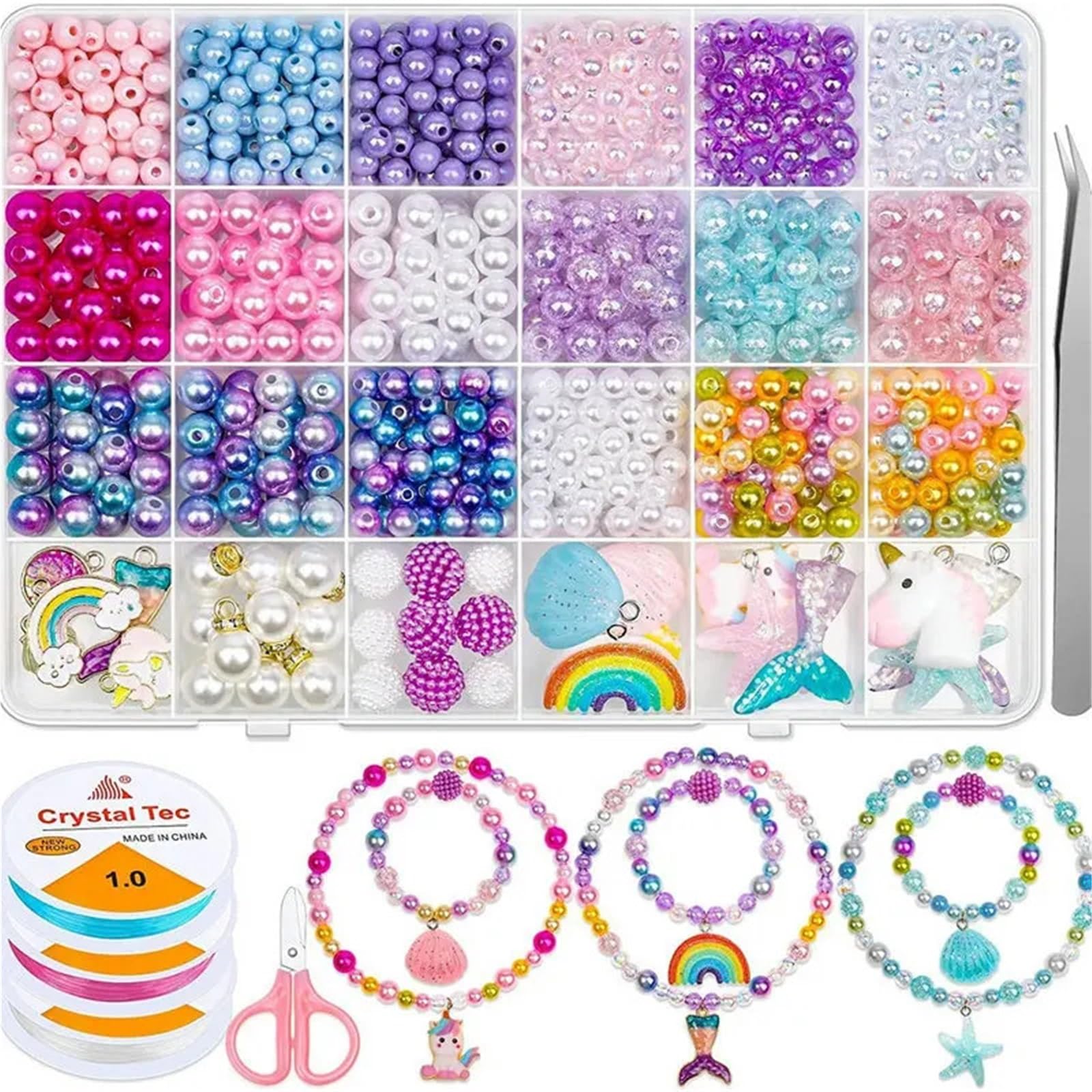 Perles de rocaille en verre pour bracelets tendance | Atelier DIY à la maison
