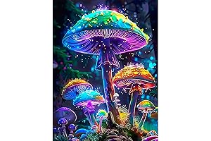 LYKEJI Mushrooms Diamond Painting Kit: Unleash the Inner Picasso with Affordable Diamond Art