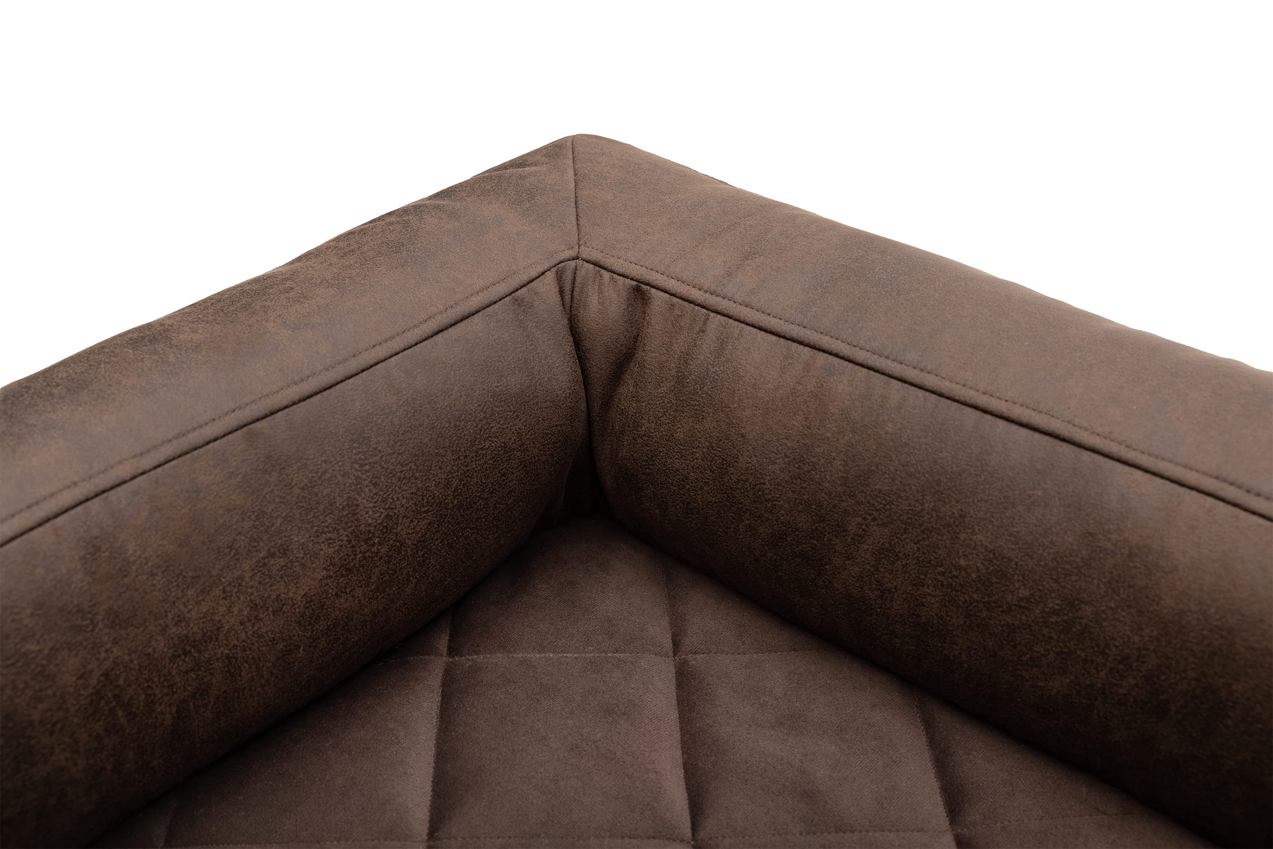 Salla Orthopädisches Hundebett 150x100 Cm – Waschbare Hundecouch In Braunem Vintage-Stoff