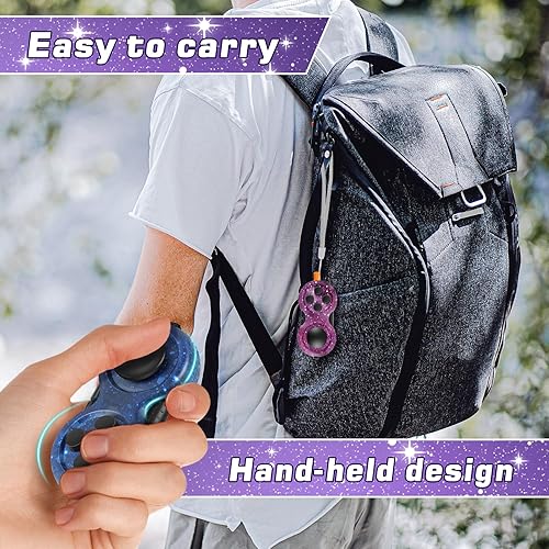 Miniatura 85 de WTYCD El Fidget Retro original: Juego de control clásico de goma Fidget Focus Toy con funciones de 8 vueltas y cordón - perfecto para aliviar