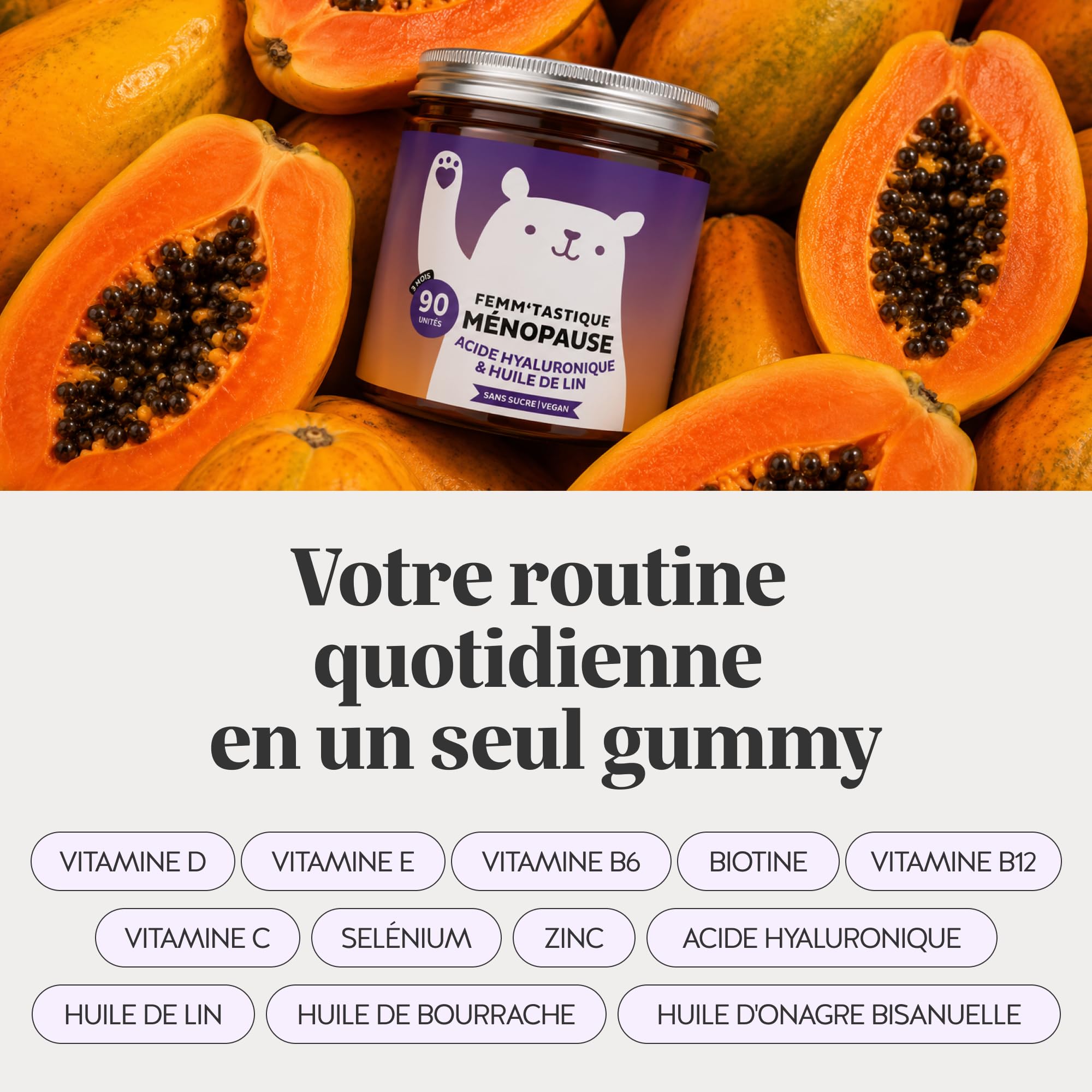 Bears with Benefits - Gummies Multivitamines Femme - 90 unités