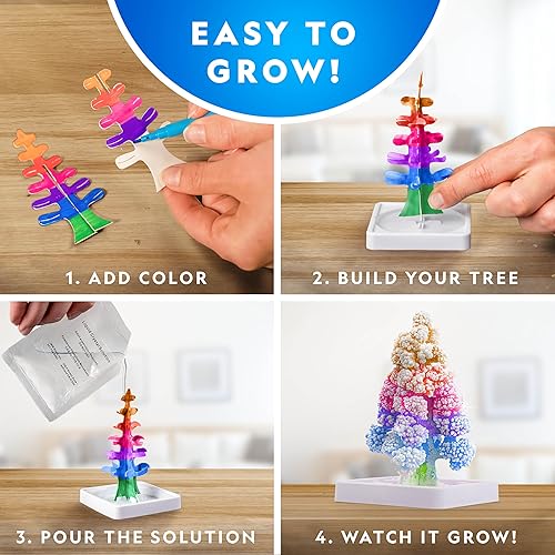 Miniatura 9 de National Geographic - Kits de manualidades para niños – Kit de cultivo de cristal – Cultiva un jardín de cristal en solo 6 horas, artesanía