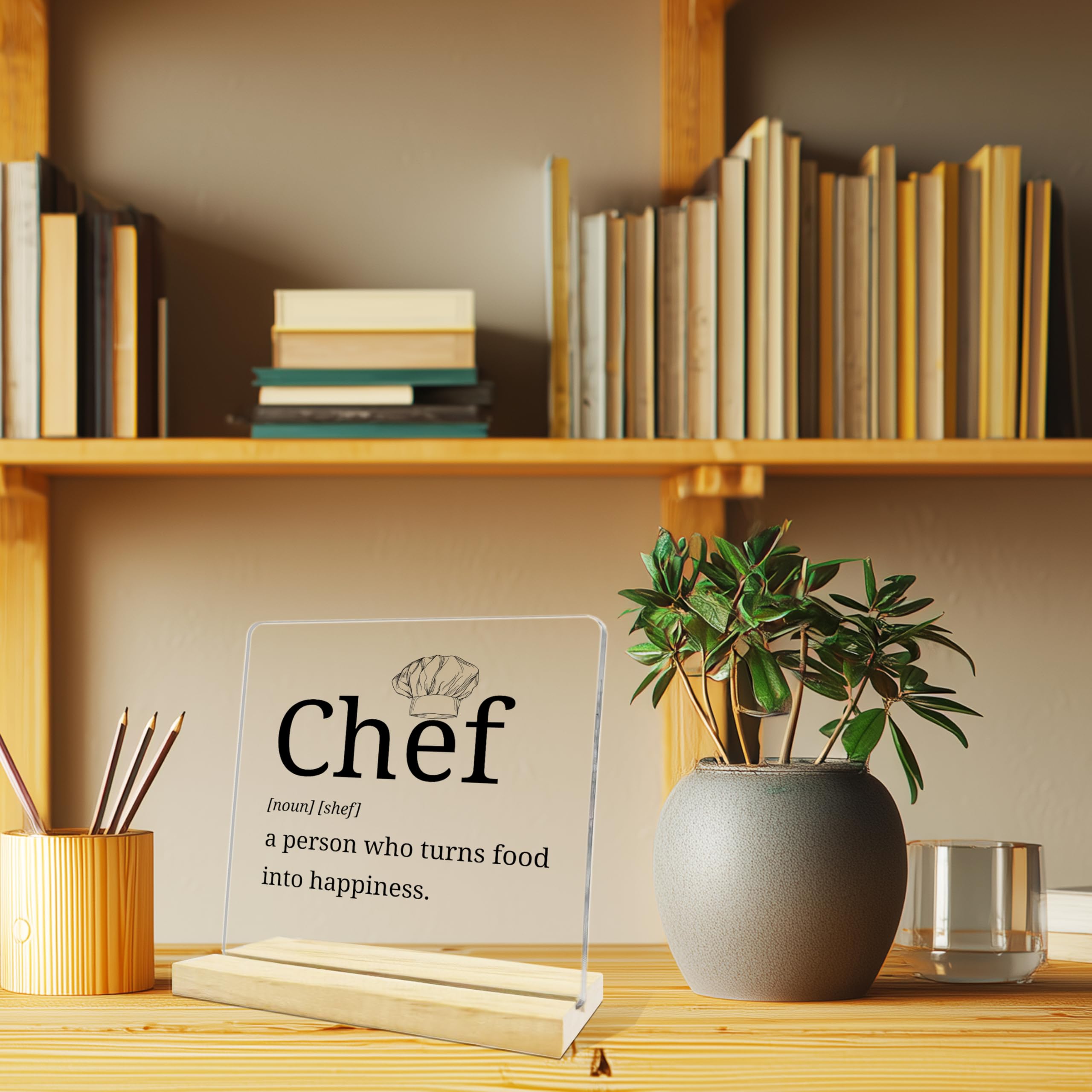 Chef Gift for Women Men,Gifts for Chefs, Home Kitchen Decor,Desk Decoration Acrylic plaque