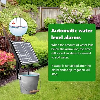 Solar Irrigation, [Upgraded Pump] Automatic Plants Watering System, Solar Powered Drip Irrigation Kit, Self Watering devices with Timer, Patio, Balcony