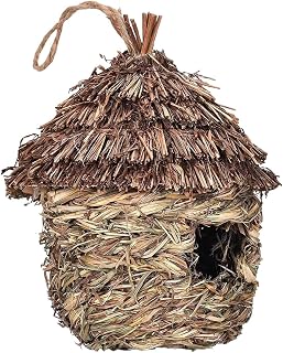 Hummingbird House, Grass Bird Nesting Cottage, Hummingbird Cottage, Woven Birdhouse for Nesting, Bird Nest for Outdoor Tree Decoration