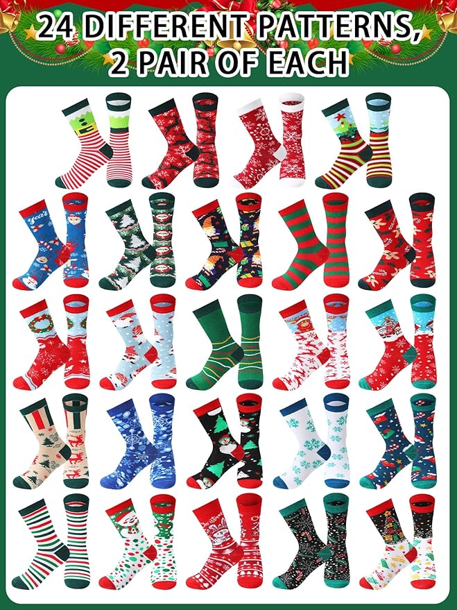 48 Pares de Calcetines Navideños para Mujer miniatura 6