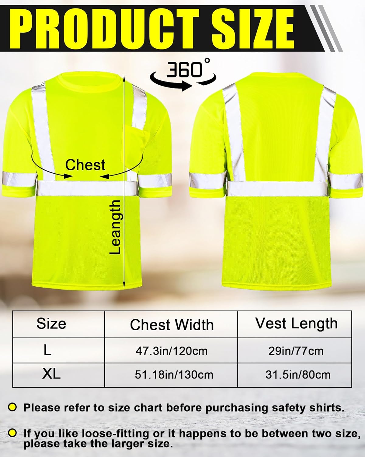 JaGely 6 Pcs Safety Reflective Shirts Short Sleeve Bulk Hi Vis T-shirt High Visibility Construction Work Shirts with Pocket