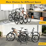XCSOURCE 5 Bike Floor Storage Rack, Adjustable Bicycle Parking Stand | Steel, Dual Purpose Bike Holder, 2 Anchor Brackets, Garage Organizer for Mountain, Road & Kids Bikes, Indoor or Outdoor Use
