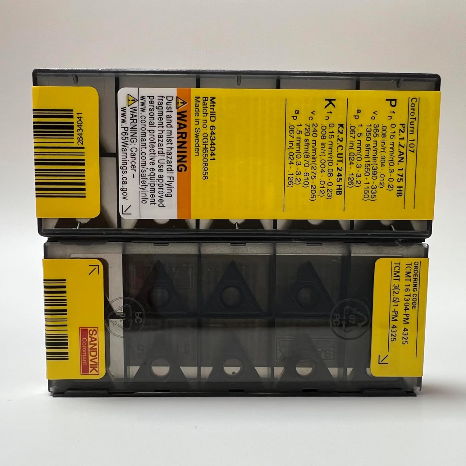 TCMT16T304-PM 4325 / TCMT16T308-PM 4325 / TCMT16T308-PM 4315 / Carbide Blades Pack of 10 (TCMT16T308-PM 4325)