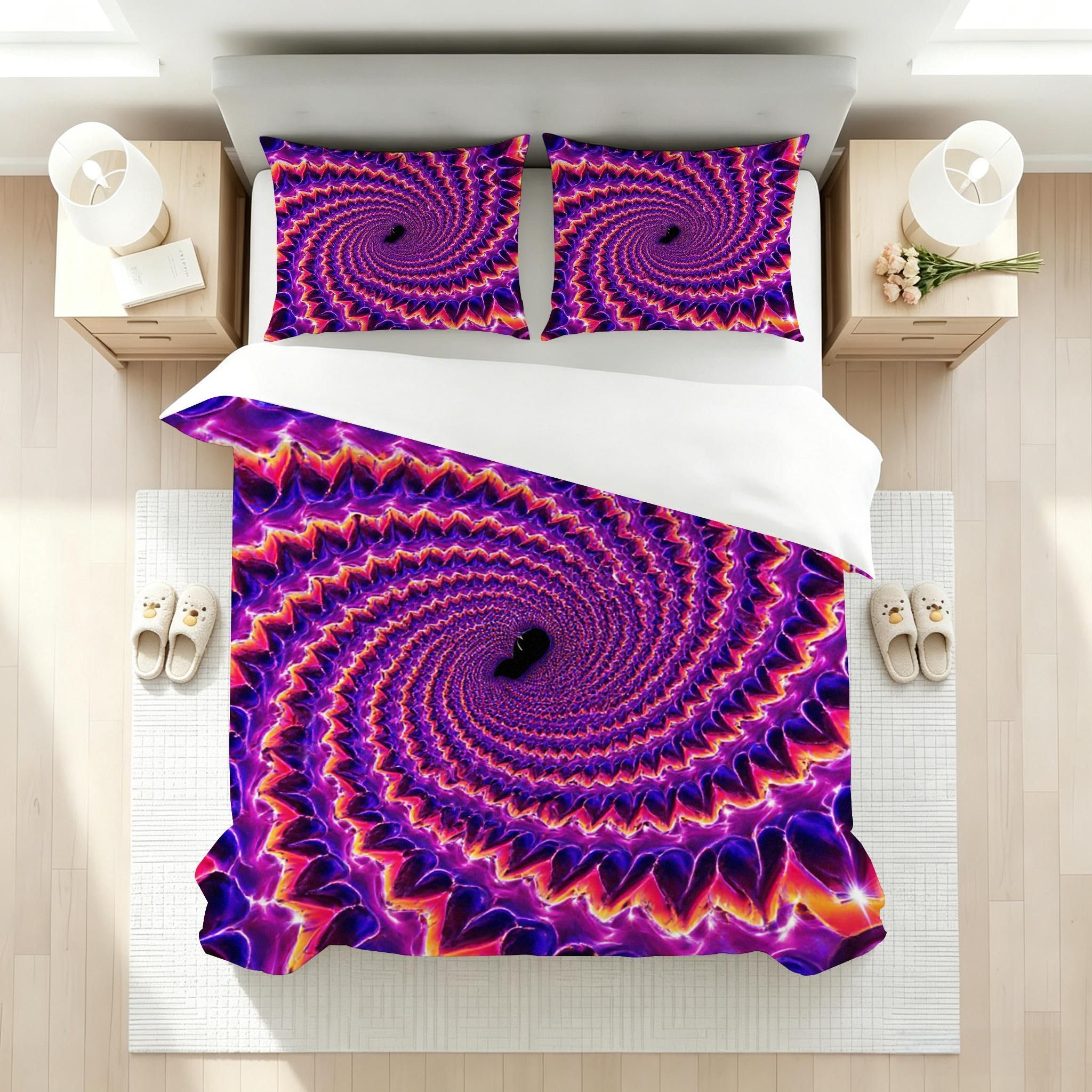 Funda Nórdica Cama 180, 240x260 cm Cuadro Morado, AQ2394