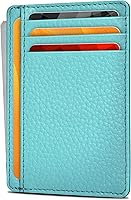 Vista 20 de Cartera de cuero Oak Leathers, cartera minimalista delgada para hombres y mujeres con bolsillo frontal, con bloqueo RFID y tarjetero, Fucsia, Pequeña