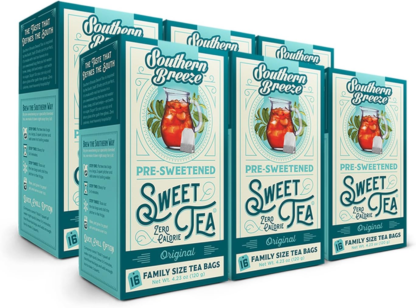 Southern Breeze Sweet Tea, 16Count (Pack of 6)