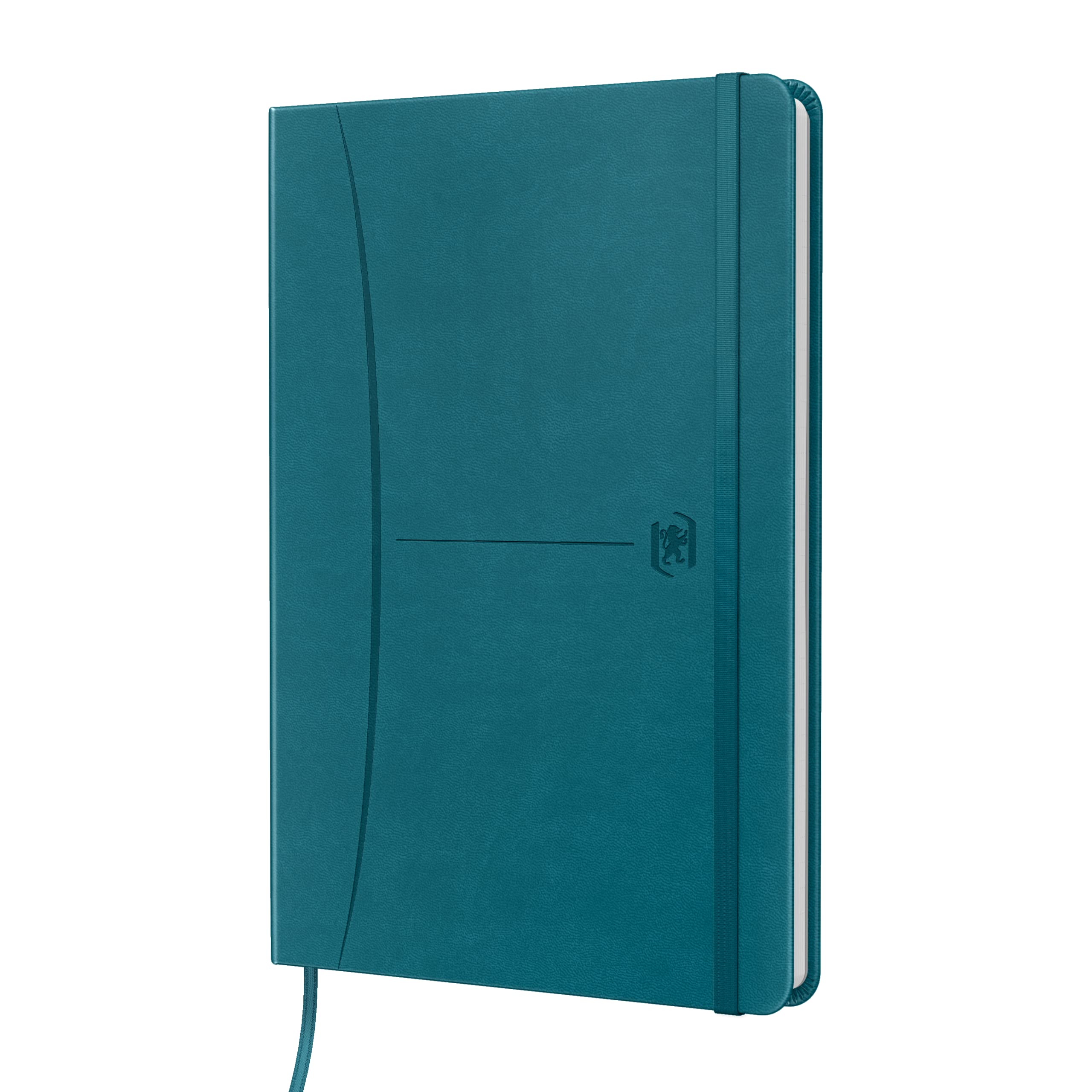 Oxford Notizbuch A5 kariert, Signature, 160 Seiten, Hardcover mit Kunstleder, 10 Farben, 10 Stück