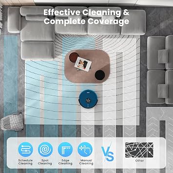 OKP L3 Robot Vacuum Self Emptying Station for 60 Days, LiDAR Navigation, 200Min,4000Pa Suction, 2.4G WiFi/App/Alexa Control, Robotic Vacuum for Pet Hair, Carpet, Floors,Blue