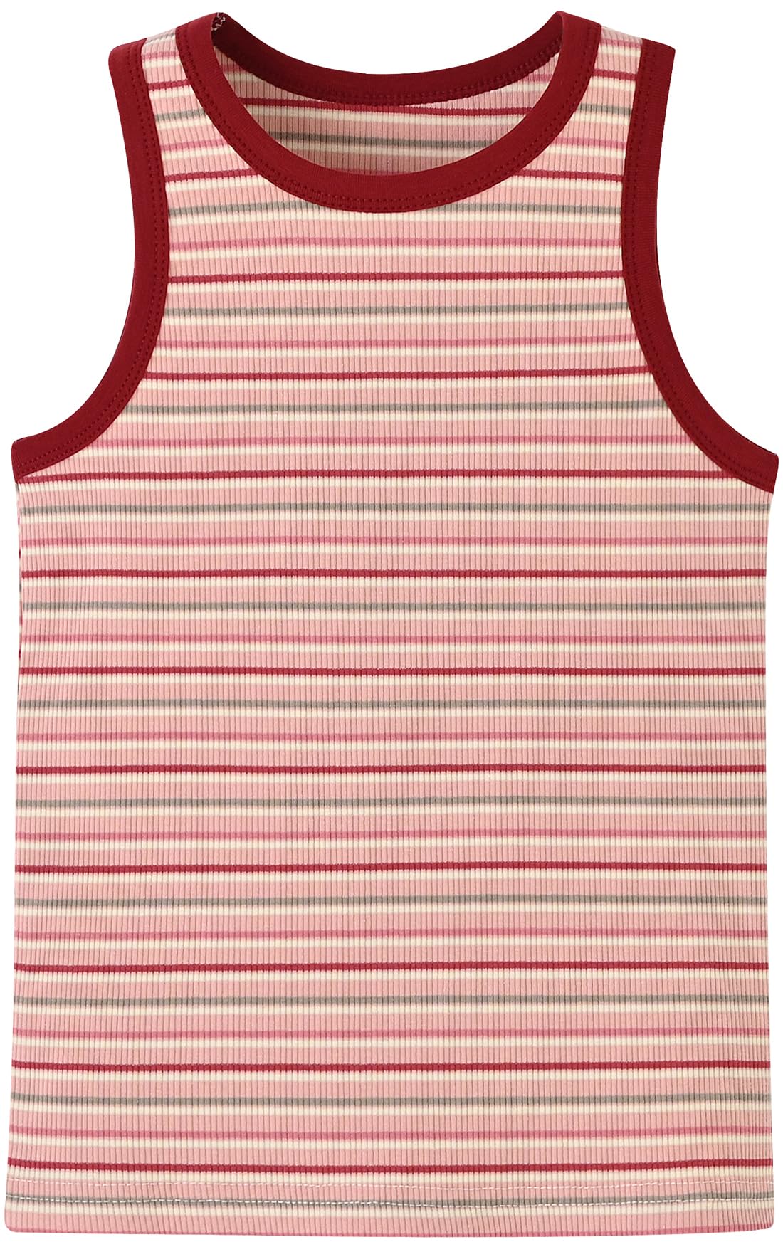 BINIDUCKLING Toddler Tank Top Girls Summer Cute Striped Sleeveless Top 24 Months-8 Years