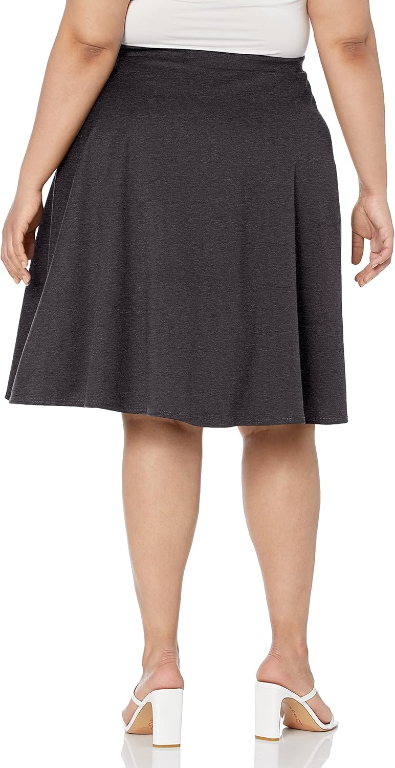 Star Vixen Women's Plus-Size Knee Length Full Skater Skirt - Image 2