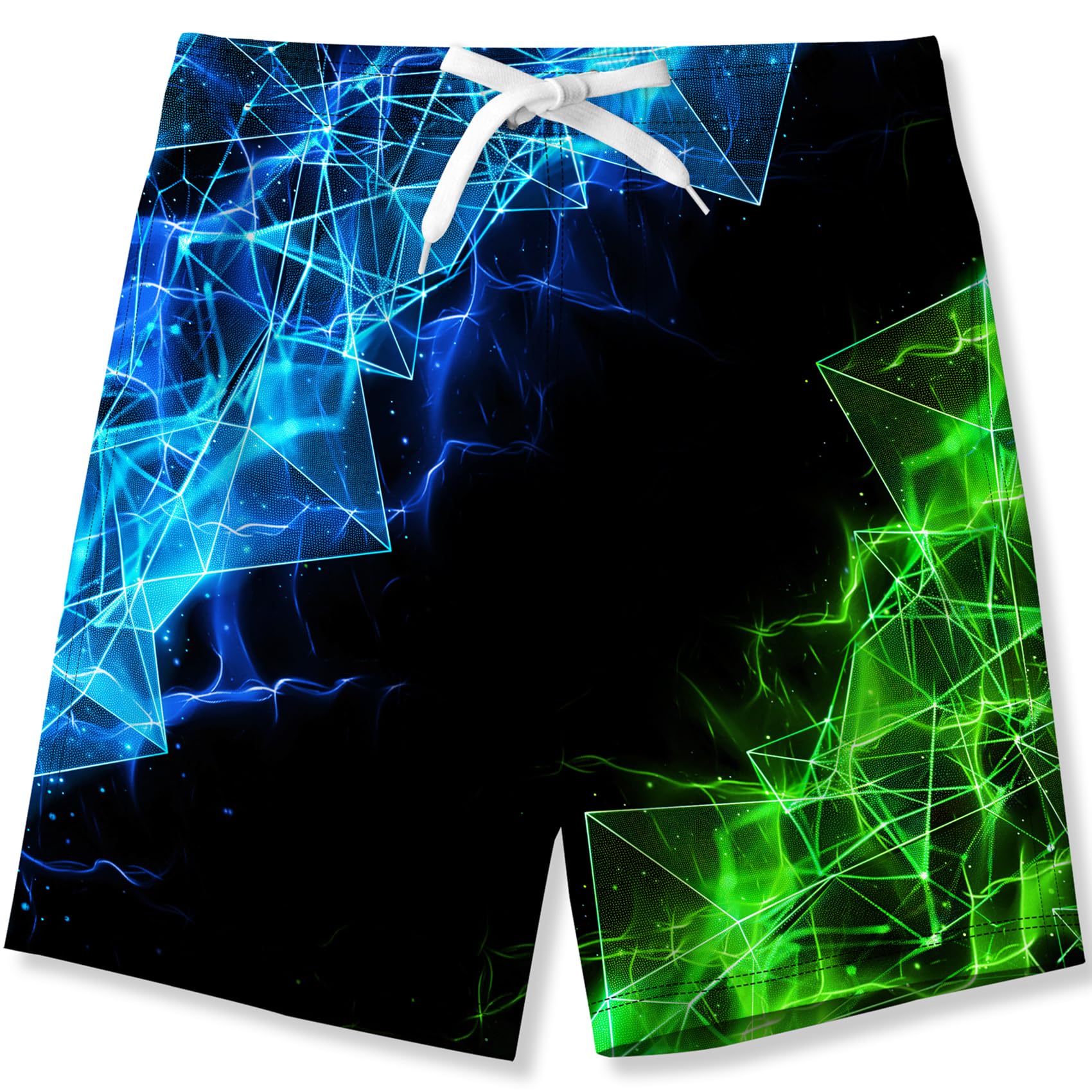 kids4ever Badehose Jungen Lustig 3D Druck Schnelltrocknend Badeshorts Kinder Sommer Strand Boardshorts Schwimmhose 6-14 Jahre