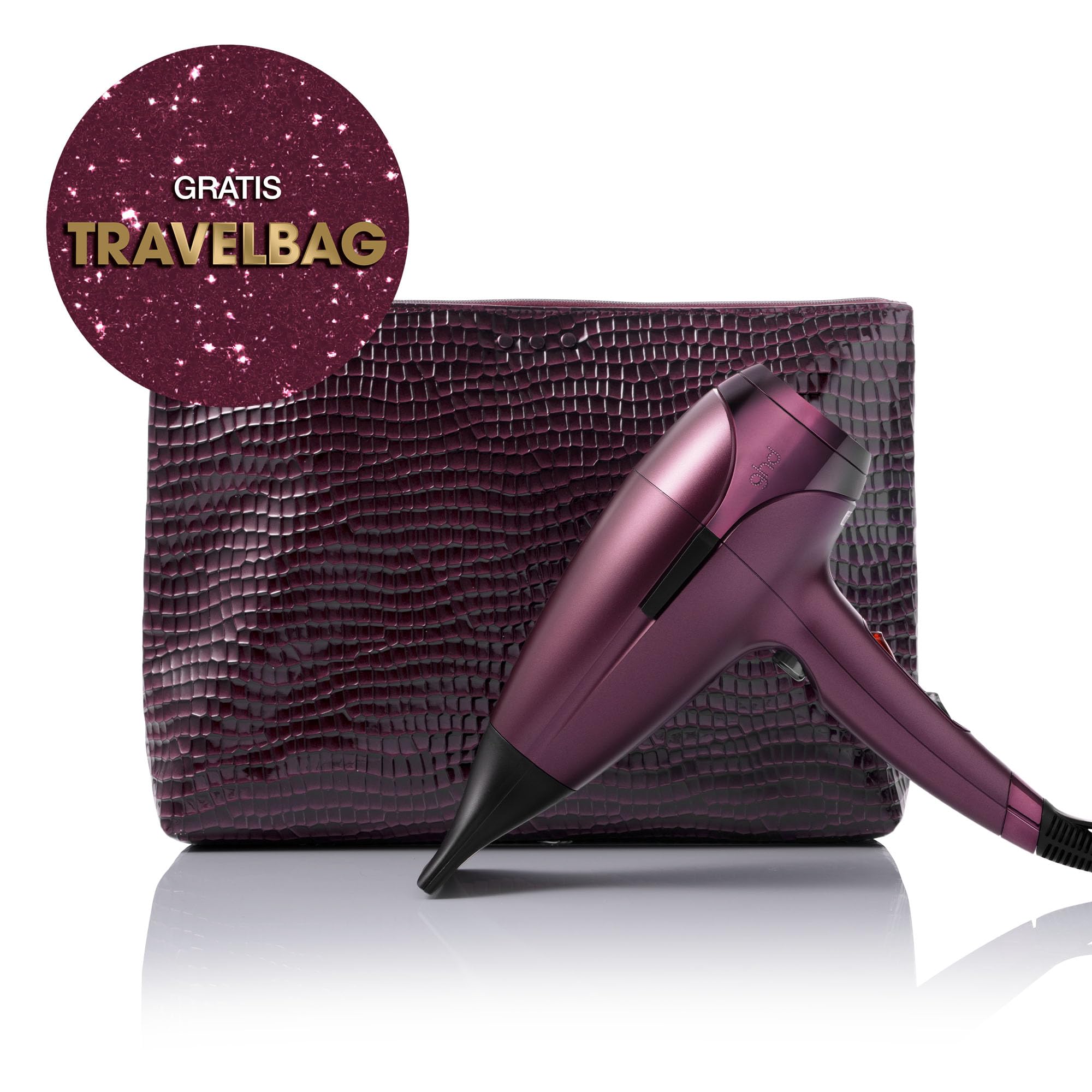 ghd Helios Saç Kurutma Makinesi ve Çantası Vişne