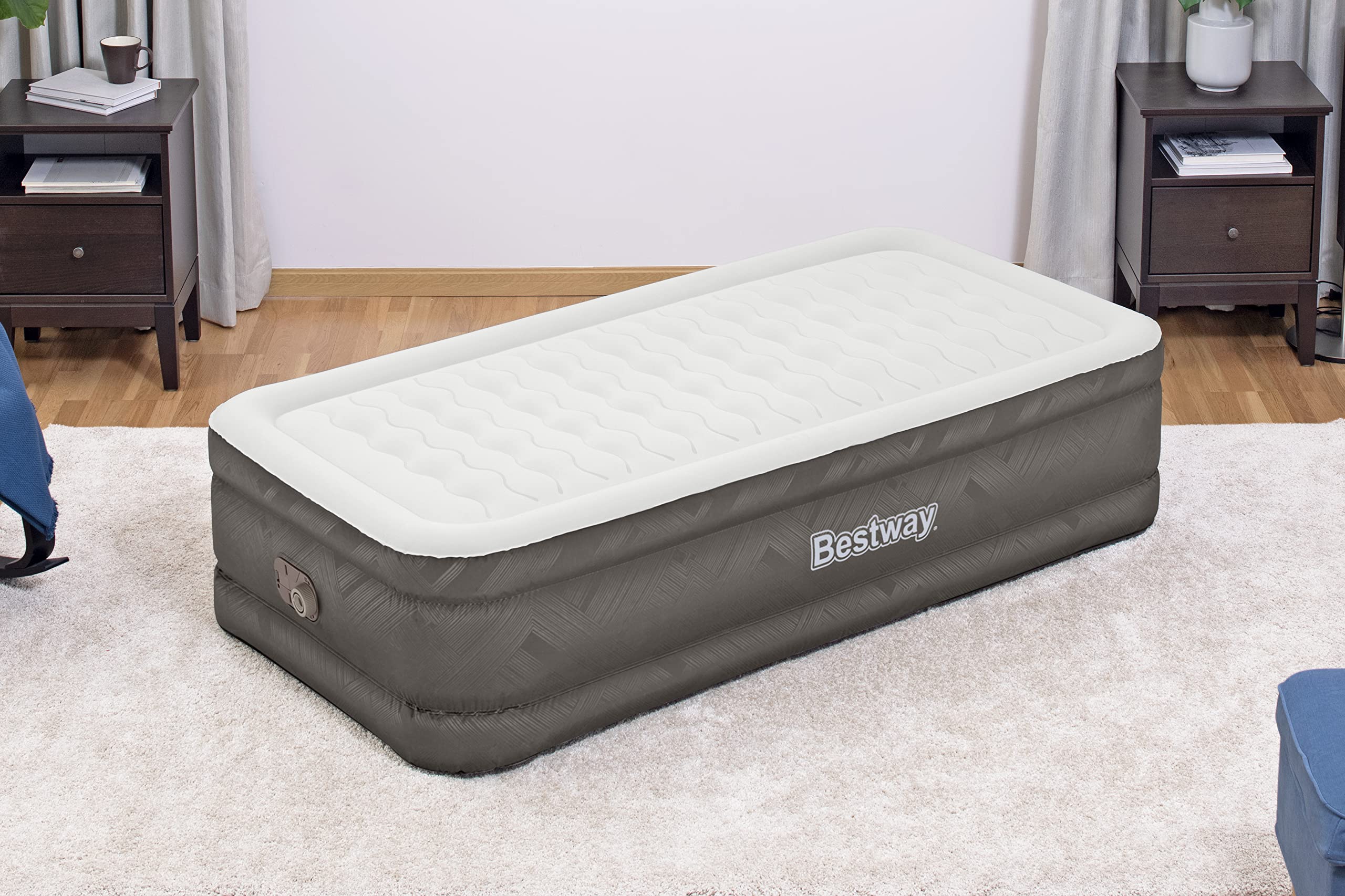 75" x 38" x 18"/1.91m x 97cm x 46cm Fortech Air Mattress Twin Built-in AC pump
