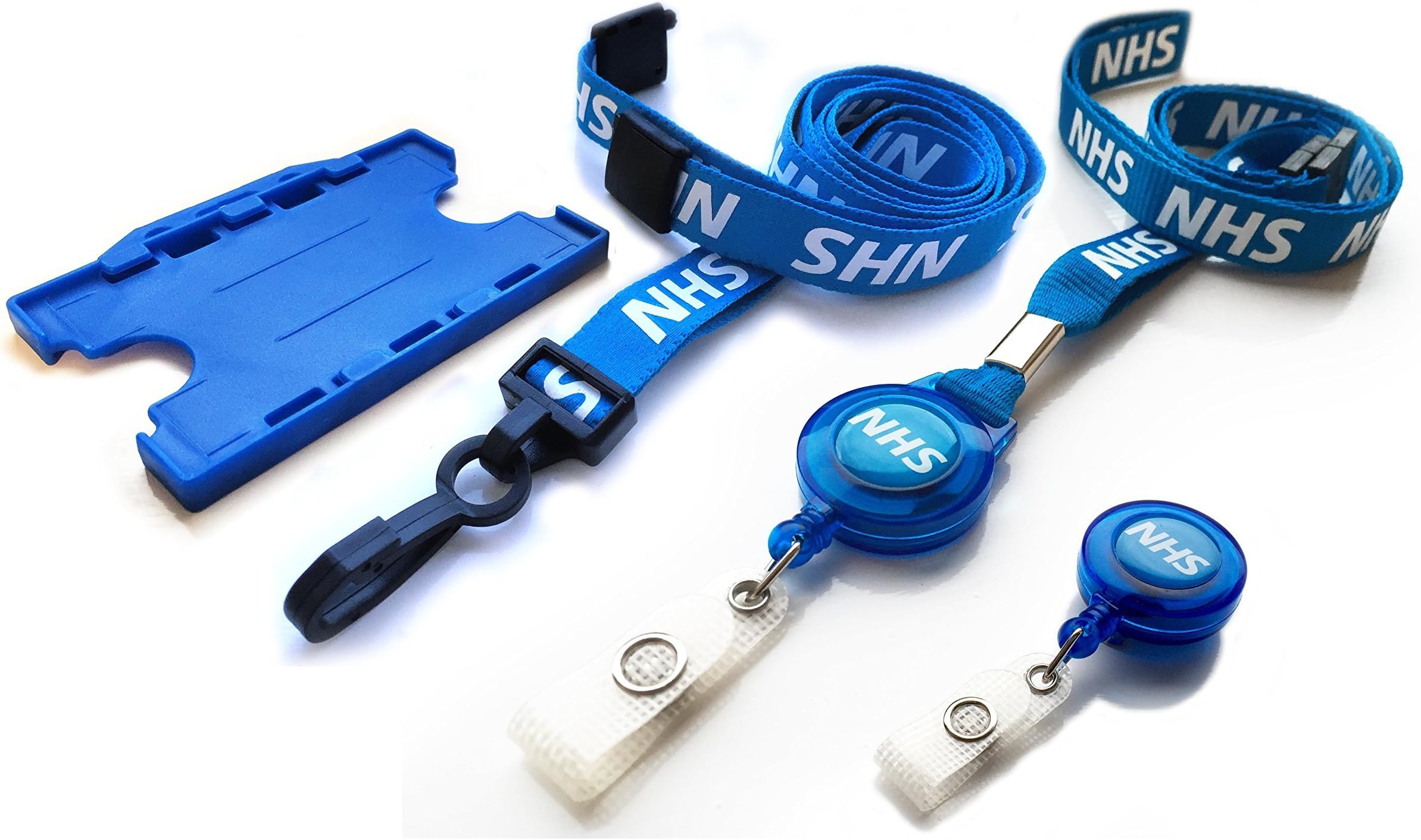 ACB NHSPACKV1 NHS Lanyard/Badge Reel Lanyard and Blue Dual Sided Holder Pack