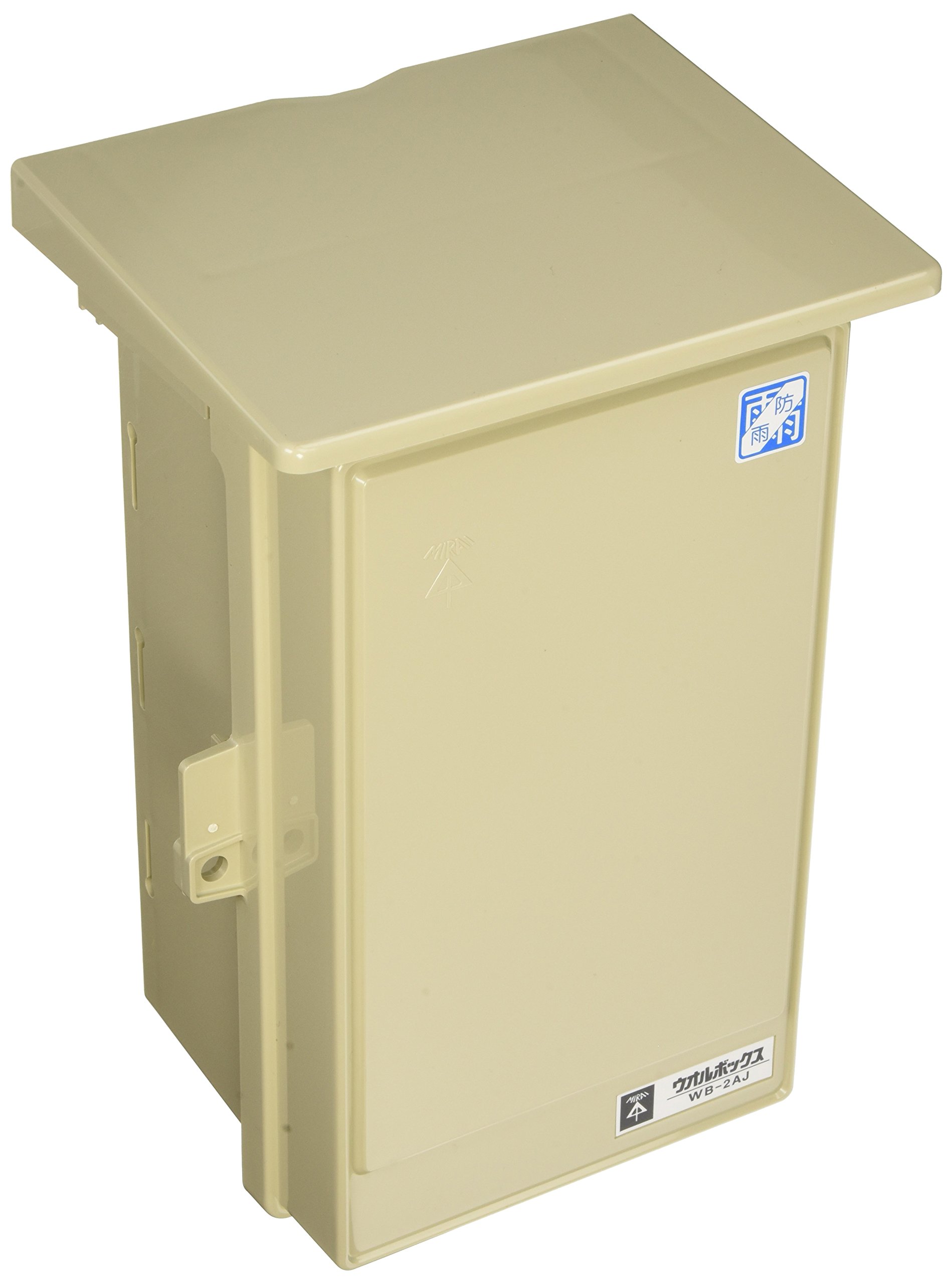 Mirai Industry WB-2AJ Wall Box with Roof, Vertical Type, Effective Fukasa 3.9 inches (100 mm), Beige, 1 Piece