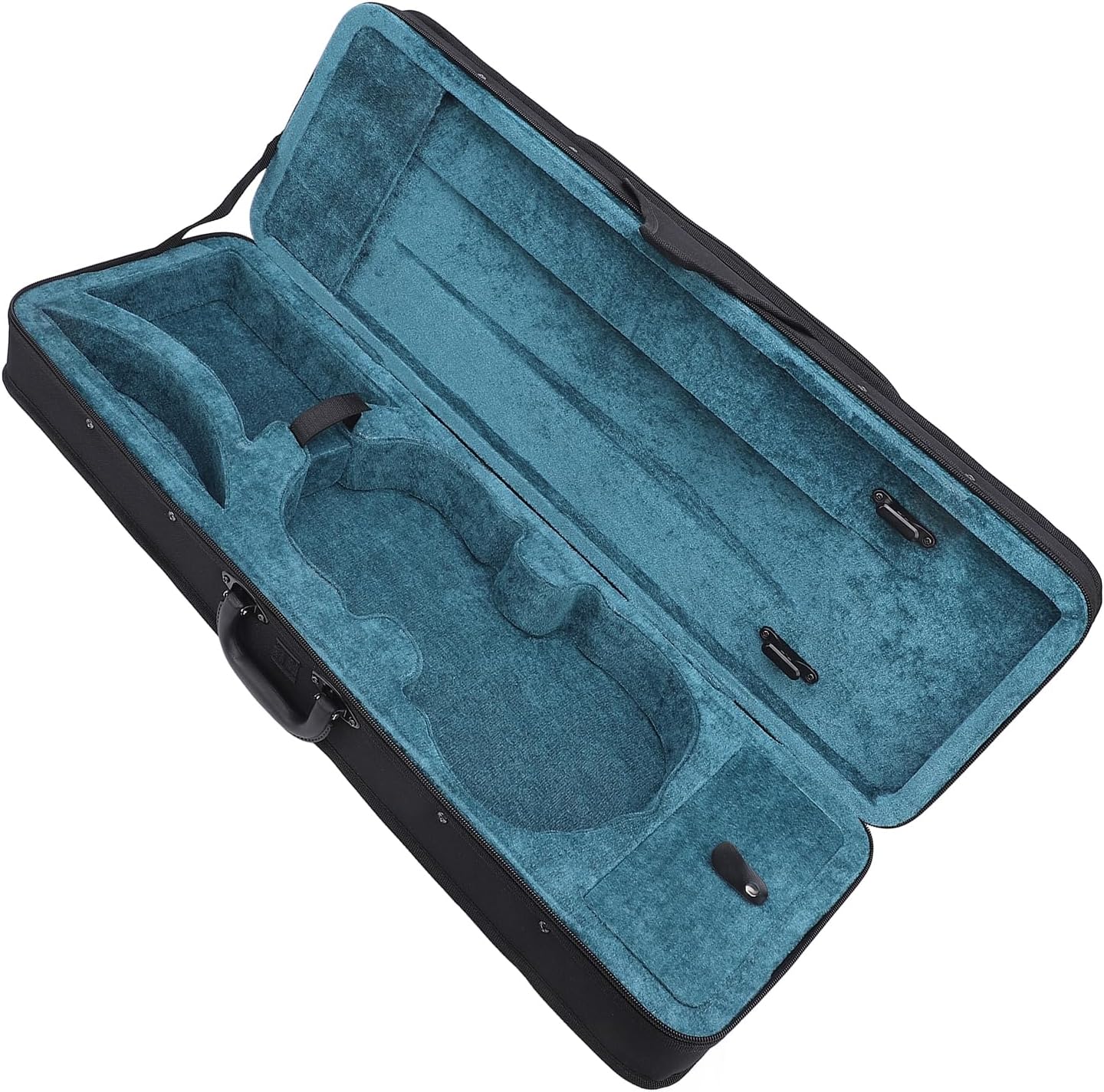 RiToEasysports 1/2 Violin Case, Adjustable Shoulder Strap Bow Holders Internal Pockets Travel Violin Case for Musicians Students Travelers Performances