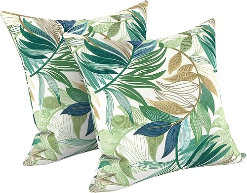 Miniatura 57 de LVTXIII - Juego de fundas para cojines de sofá, patio o sillón de exteriores, cuadradas y decorativas, 2 unidades de 16" x 16", sin relleno